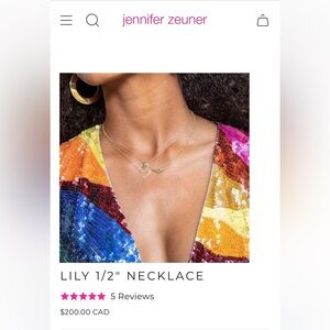 Jennifer Zeuner Lily necklace